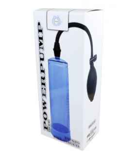 Вакуумная помпа для пениса, с грушей, голубая Boss Series 22 см*6,9 см - No Taboo