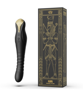 Вибратор с фрикциями ZALO KING с управлением со смартфона, черный, 30.2 см х 4 см - No Taboo