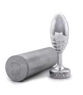 Анальна пробка ребриста, метал Doxy Ribbed Butt Plug - No Taboo