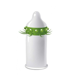 Презерватив-насадка с усиками EGZO Cocky Friend Yellow - No Taboo