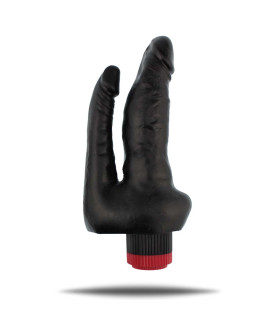 Вибратор вагинально-анальный реалистик черный EGZO - No Taboo