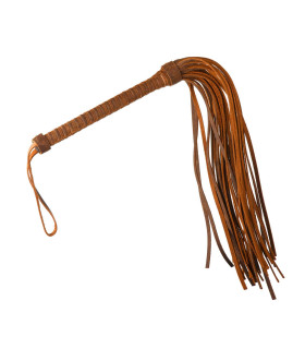 Флоггер (плетка) коричневый, из итальянской кожи, ручной работы, Голландия - No Taboo