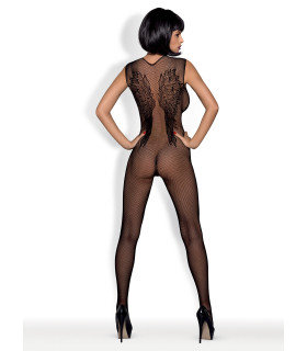 Комбинезон эротический с узором в виде крыльев, черный, XL/XXL - No Taboo