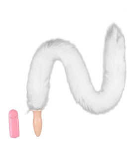 Анальна пробка з довгим хвостом кішки і вібрацією, Cat tail - No Taboo