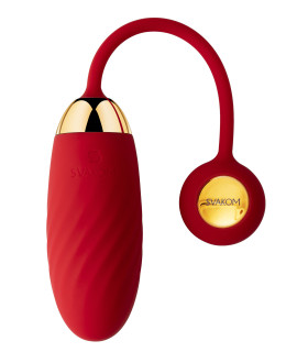 Виброяйцо интерактивное Svakom Ella Neo управление со смартфона, красное, 21.5 х 3.3 см - No Taboo