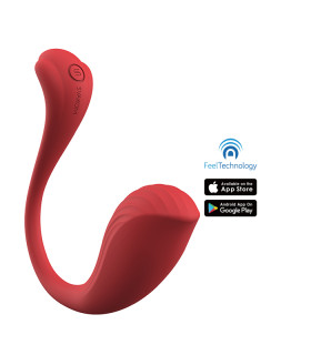 Виброяйцо Svakom Phoenix Neo интерактивное, вэбкам (webcam), красное, 11.8 х 3.2 см - No Taboo