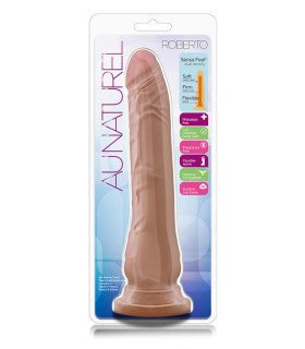 Фаллоимитатор двуслойный Blush Au Naturel на присоске, бежевый, 24.1 х 3.8 см - No Taboo