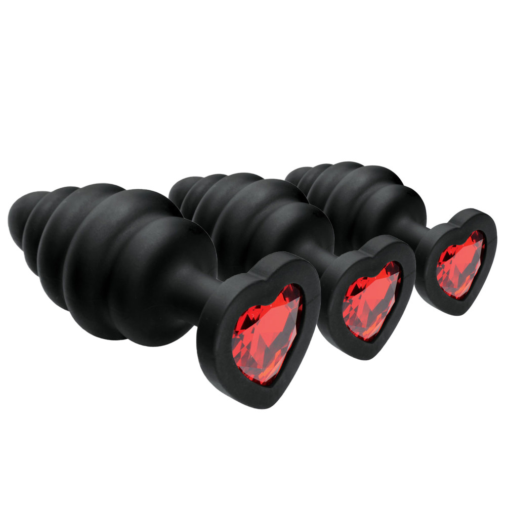Набор анальных пробок разных размеров с камнем (38609), zoom