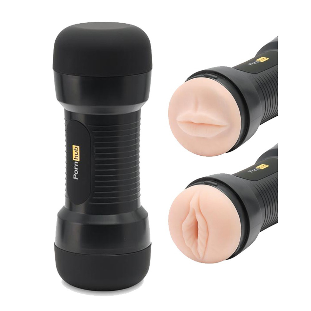 Мастурбатор реалистичный, двусторонний, вагина и рот Pornhub (38684), zoom