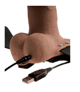 Полый вибрострапон (фаллопротез), с дистанционным управлением - No Taboo