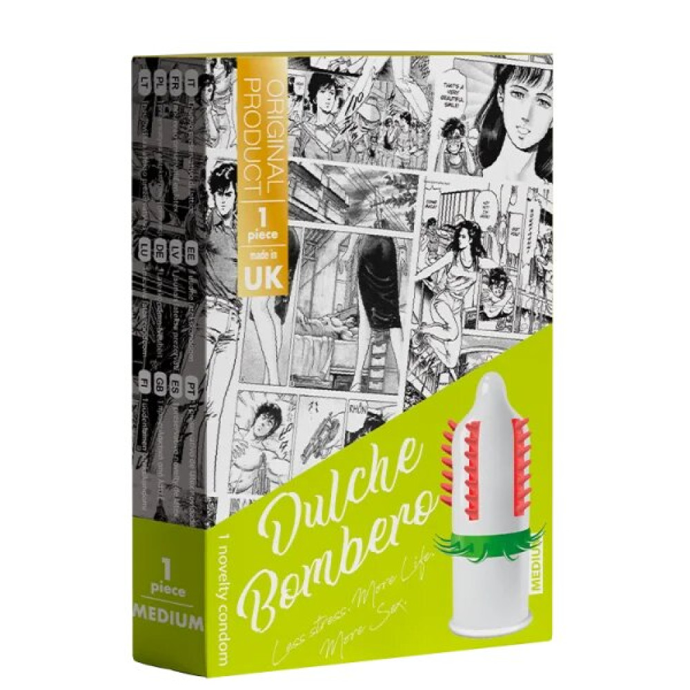 Презерватив с усиками EGZO Dulce Bombero из латекса, 18 см х 5.2 см х 0.06 мм (34782), zoom