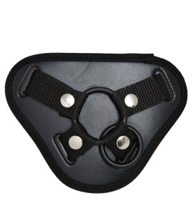 Трусики для страпона з 2 силіконовими кільцями для кріплення, чорні - No Taboo