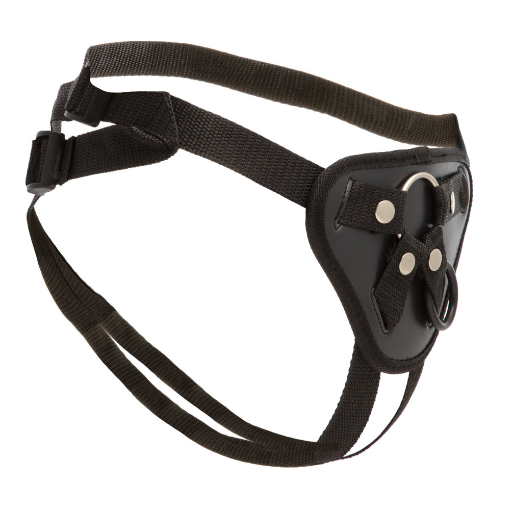 Трусики для страпона з 2 кільцями для кріплення( металеве і силіконове), чорні (38231), zoom