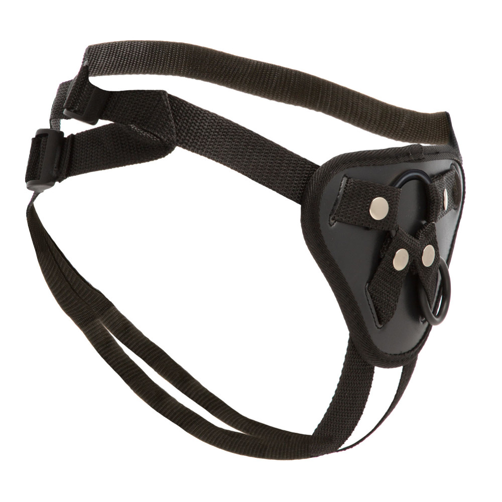 Трусики для страпона з 2 силіконовими кільцями для кріплення, чорні (38230), zoom