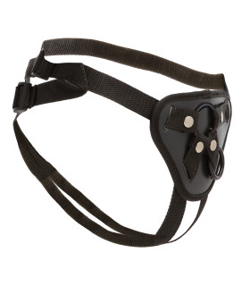 Трусики для страпона з 2 силіконовими кільцями для кріплення, чорні - No Taboo