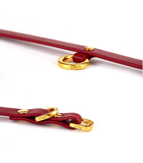 Чокер тонкий кожаный из итальянской кожи, красный, Thin UPKO Red - No Taboo