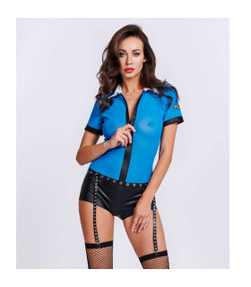 Ролевой костюм полицейской , 3 предмета, голубой M/L - No Taboo