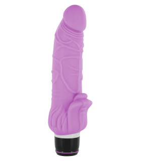 Вибратор Dream Toys Purrfect Silicone с клиторальным отростком, фиолетовый, 17.5 х 4.5 см - No Taboo