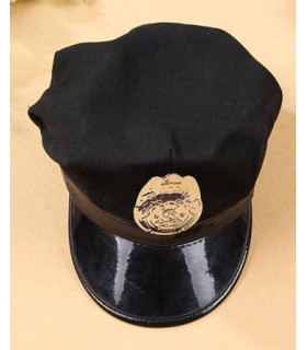 Эротический мужской костюм полицейского, 4 предмета, винил, JSY, черный L/XL - No Taboo