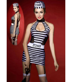 Костюм Дерзкой Заключенной, 5 предметов (One size) - No Taboo