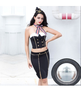 Костюм Соблазнительной стюардессы, 5 предметов (One size) - No Taboo