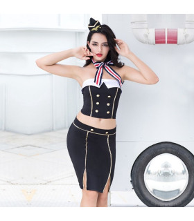 Костюм Соблазнительной стюардессы, 5 предметов (One size) - No Taboo