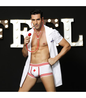 Эротический мужской костюм секси доктора, 4 предмета, размер L/XL - No Taboo