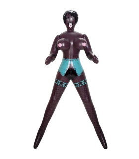 Секс-кукла NMC Alecia King с тремя отверстиями, чёрная, 165 см - No Taboo