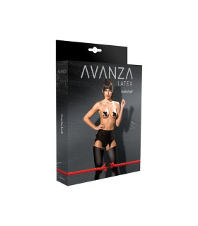 Пояс для чулок Avanza из латекса, широкий, М - No Taboo