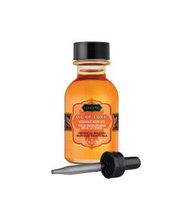 Масло для поцілунків їстівне з розігрівом Kama Sutra OIL OF LOVE Tropic Mango 22 ML - No Taboo