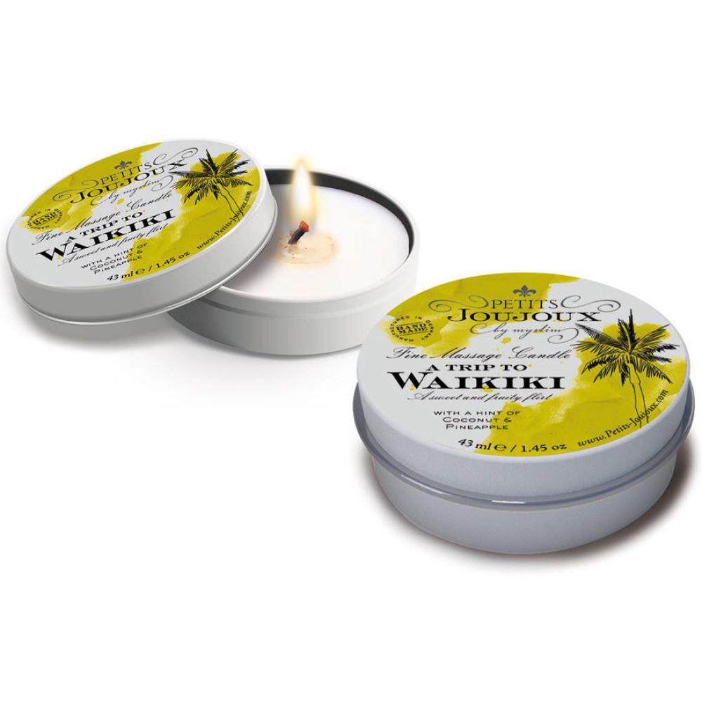 Массажная свеча компактная Petits Joujoux, 43 г, Путешествие на пляж Вайкики (36198), zoom