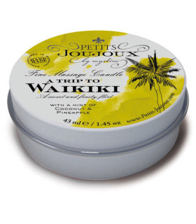 Массажная свеча компактная Petits Joujoux, 43 г, Путешествие на пляж Вайкики - No Taboo