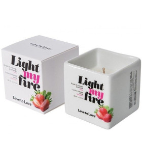 Массажная свеча Love To Love с ароматом клубники, 80 мл - No Taboo