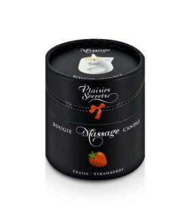 Массажная свеча Plaisirs Secrets Strawberry 80 мл - No Taboo