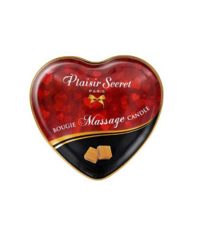 Массажная свеча сердечко Plaisirs Secrets Caramel 35 мл - No Taboo