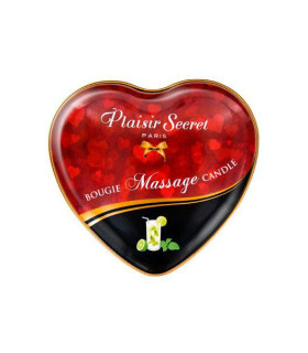 Массажная свеча сердечко Plaisirs Secrets Mojito 35 мл - No Taboo