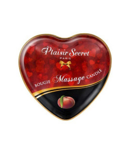 Массажная свеча сердечко Plaisirs Secrets Peach, 35 мл - No Taboo