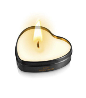 Массажная свеча сердечко Plaisirs Secrets Strawberry 35 мл - No Taboo