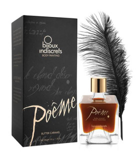 Съедобная краска для тела Poême (с пером) со вкусом карамели - No Taboo