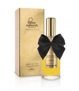 Согревающий массажный гель для поцелуев Light My Fire от Bijoux Indiscrets, с ароматом и вкусом карамели и морской соли, на водной основе, 100 мл - No Taboo