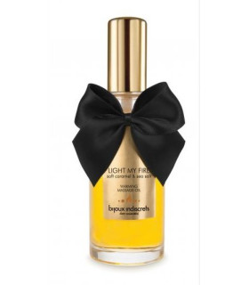 Согревающий массажный гель для поцелуев Light My Fire от Bijoux Indiscrets, с ароматом и вкусом карамели и морской соли, на водной основе, 100 мл - No Taboo