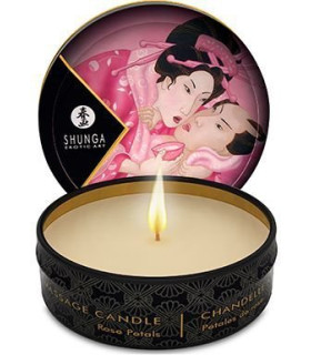 Свеча массажная Shunga, 30 мл, Massage Candle Rose Petals соєвая - No Taboo