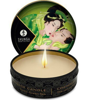 Свечи для массажа SHUNGA, 30 мл, Massage Green Tea - No Taboo