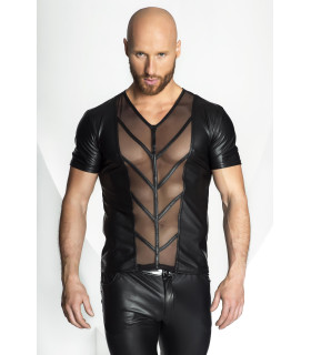 Эротическая футболка сетка посередине H029 от Noir Handmade M - No Taboo