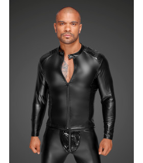 Куртка виниловая облегающая, на молнии Noir Handmade, размер XL - No Taboo