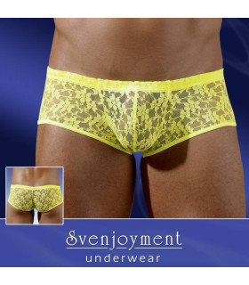 Еротичні шортики чоловічі мереживні, Жовті( One size) - No Taboo