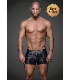 Шорты с декоративными полосками из винила H006 от Noir Handmade S - No Taboo