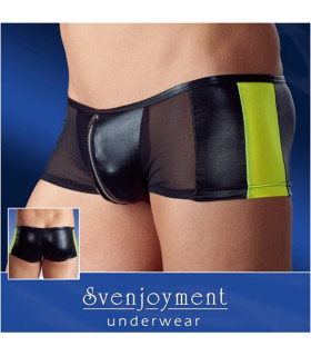 Еротичні шорти чоловічі на блискавці салатові вставки PANTS 1701 S - No Taboo