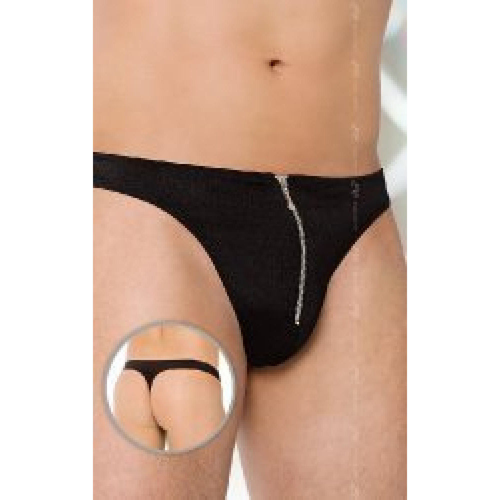 Эротические стринги мужские с молнией S-L (One size) (21236), zoom