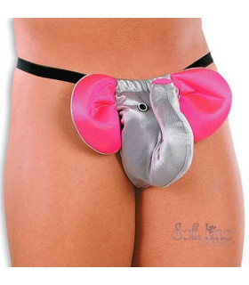 Стринги слоник серый, мужские S-L (One size) - No Taboo